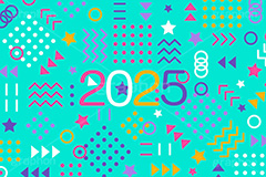 2025年号デザイン,ポップ柄,ポップ背景,西暦,年号,年賀状,お正月,正月,記事,ニュース,ポップ,デザイン,イメージ,イベント,行事,風習,メッセージ,かわいい,カワイイ,可愛い,POP,news,design,event,message,text,2025