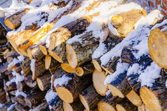 薪に積もる雪,薪,まき,たきぎ,燃料,暖房,暖炉,積み上げられた木材,積む,木材,木,素材,材料,テクスチャ,テクスチャー,雪,ゆき,積,冬,積雪,snow,winter,texture,wood,フルサイズ撮影