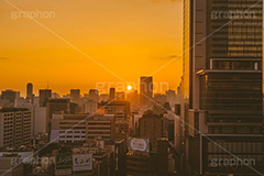 渋谷の夜明け,夜明け,朝日,朝焼け,朝,早朝,静か,東口,ヒカリエ,渋谷,しぶや,看板,広告,観光,商業施設,渋谷駅,駅前,japan,shibuya,sunrise