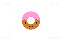 ドーナツちゃん,ドーナツ,ドーナッツ,ストロベリー,スイーツ,デザート,おやつ,お菓子,菓子,キャラクター,イラスト,ポップ,可愛い,かわいい,カワイイ,挿絵,挿し絵,日常キャラクターズ,character,illustration,donut