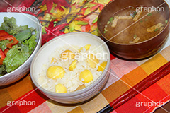 栗ご飯ディナー,栗ご飯,栗ごはん,栗,秋,秋の味覚,季節感,味噌汁,日本食,日本料理,和食,グルメ,炊き込みご飯,もち米,おこわ,rice,japan