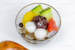 あんみつ,蜜豆,みつまめ,寒天,かんてん,フルーツ,オレンジ,メロン,グレープフルーツ,ピンクグレープフルーツ,和菓子,スイーツ,デザート,おやつ,休憩,甘味,甘味処,白玉,あんこ,あずき,粒あん,つぶあん,小豆,和,和風,和食,お菓子,菓子,japan,フルサイズ撮影