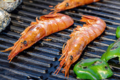 バーベキュー,魚介,甲殻類,えび,エビ,海老,サザエ,貝,シーフード,海鮮,野菜,ピーマン,グリル,鉄板,japan,barbecue,seafood,BBQ,フルサイズ撮影