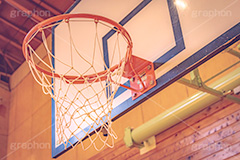 バスケットゴール,バスケットボール,バスケット,ゴール,ネット,スポーツ,競技,運動,体育,体育館,部活,学校,sports,basketball,フルサイズ撮影