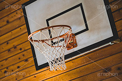 バスケットゴール,バスケットボール,バスケット,ゴール,ネット,スポーツ,競技,運動,体育,体育館,部活,学校,sports,basketball,フルサイズ撮影