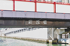 新戎橋,橋,道頓堀,道頓堀川,久左衛門町,九朗右衛門町,大阪府,大阪市,中央区,大阪,とんぼり,リバーウォーク,japan,osaka,フルサイズ撮影