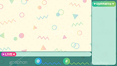 配信素材ポップ柄,配信素材,ポップ柄,ゲーム実況,ライブ配信,ライバー,VTuber,配信,ライブ,コメント欄,コメント,チャット,放送,映像,動画,実況,編集,背景,フレーム,デザイン,セット,イラストセット,ポップ,POP,UI,illustration,frame