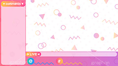 配信素材ポップ柄,配信素材,ポップ柄,ゲーム実況,ライブ配信,ライバー,VTuber,配信,ライブ,コメント欄,コメント,チャット,放送,映像,動画,実況,編集,背景,フレーム,デザイン,セット,イラストセット,ポップ,POP,UI,illustration,frame