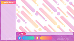 配信素材ポップ柄,配信素材,ポップ柄,ゲーム実況,ライブ配信,ライバー,VTuber,配信,ライブ,コメント欄,コメント,チャット,放送,映像,動画,実況,編集,背景,フレーム,デザイン,セット,イラストセット,ポップ,POP,UI,illustration,frame