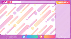 配信素材ポップ柄,配信素材,ポップ柄,ゲーム実況,ライブ配信,ライバー,VTuber,配信,ライブ,コメント欄,コメント,チャット,放送,映像,動画,実況,編集,背景,フレーム,デザイン,セット,イラストセット,ポップ,POP,UI,illustration,frame