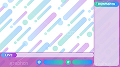 配信素材ポップ柄,配信素材,ポップ柄,ゲーム実況,ライブ配信,ライバー,VTuber,配信,ライブ,コメント欄,コメント,チャット,放送,映像,動画,実況,編集,背景,フレーム,デザイン,セット,イラストセット,ポップ,POP,UI,illustration,frame