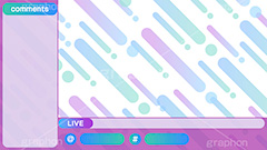 配信素材ポップ柄,配信素材,ポップ柄,ゲーム実況,ライブ配信,ライバー,VTuber,配信,ライブ,コメント欄,コメント,チャット,放送,映像,動画,実況,編集,背景,フレーム,デザイン,セット,イラストセット,ポップ,POP,UI,illustration,frame
