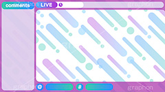 配信素材ポップ柄,配信素材,ポップ柄,ゲーム実況,ライブ配信,ライバー,VTuber,配信,ライブ,コメント欄,コメント,チャット,放送,映像,動画,実況,編集,背景,フレーム,デザイン,セット,イラストセット,ポップ,POP,UI,illustration,frame