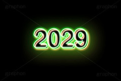 2029ネオン,ネオン,ネオン管,光,ライト,電飾,照明,発光,年号,西暦,年,文字,テキスト,neon,text,2029