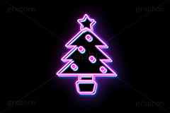 クリスマスネオン,ツリー,クリスマスツリー,ネオン,ネオン管,光,ライト,電飾,照明,発光,クリスマス,イベント,冬,挿絵,挿し絵,アイコン,マーク,icon,mark,neon,christmas,winter,event,tree