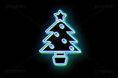 クリスマスネオン,ツリー,クリスマスツリー,ネオン,ネオン管,光,ライト,電飾,照明,発光,クリスマス,イベント,冬,挿絵,挿し絵,アイコン,マーク,icon,mark,neon,christmas,winter,event,tree