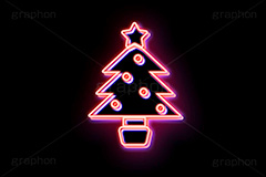 クリスマスネオン,ツリー,クリスマスツリー,ネオン,ネオン管,光,ライト,電飾,照明,発光,クリスマス,イベント,冬,挿絵,挿し絵,アイコン,マーク,icon,mark,neon,christmas,winter,event,tree
