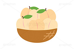 かごいっぱいの白桃,かごいっぱいの桃,もも,桃,モモ,ピーチ,白桃,フルーツ,果実,果物,デザート,フルーツバスケット,かご,カゴ,籠,いっぱい,収穫,差し入れ,挿絵,挿し絵,fruit,autumn,peach