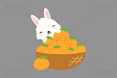 冬はみかん,みかん,ミカン,フルーツ,かご,カゴ,籠,うさぎキャラクター,干支,卯年,お正月,正月,年賀状,うさぎ,ウサギ,卯,兎,兔,ラビット,イベント,ニューイヤー,冬,行事,イラスト,キャラクター,動物,小動物,ポップ,可愛い,かわいい,カワイイ,挿絵,挿し絵,newyear,illustration,POP,winter,rabbit,卯年年賀状