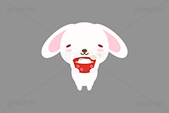 お雑煮を食べるウサギ,お雑煮,もち,おもち,餅,うさぎキャラクター,干支,卯年,お正月,正月,年賀状,うさぎ,ウサギ,卯,兎,兔,ラビット,イベント,冬,行事,イラスト,キャラクター,動物,小動物,ポップ,可愛い,かわいい,カワイイ,挿絵,挿し絵,newyear,illustration,POP,winter,rabbit,character,japan,卯年年賀状