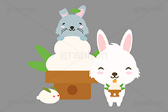 鏡餅になったウサギ？,鏡餅,鏡もち,もち,おもち,餅,お供え,干支,卯年,お正月,正月,年賀状,うさぎキャラクター,うさぎ,ウサギ,卯,兎,兔,ラビット,イベント,ニューイヤー,冬,行事,イラスト,キャラクター,動物,小動物,ポップ,可愛い,かわいい,カワイイ,挿絵,挿し絵,newyear,illustration,POP,winter,rabbit,卯年年賀状