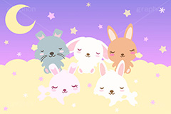 おやすみうさぎ,居眠りをするウサギ,おやすみ,居眠り,寝落ち,寝る,睡眠,いびき,ウトウト,うとうと,星空,夜空,三日月,雲,もくもく,ふわふわ,フワフワ,うさぎキャラクター,干支,卯年,お正月,正月,年賀状,うさぎ,ウサギ,卯,兎,兔,ラビット,イラスト,キャラクター,動物,小動物,ポップ,可愛い,かわいい,カワイイ,メルヘン,挿絵,挿し絵,newyear,illustration,POP,winter,rabbit,character,sleep,卯年年賀状
