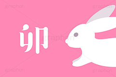 シンプルうさぎイラスト,卯年,卯,うさぎ,ウサギ,兎,兔,白うさぎ,ラビット,干支,お正月,正月,年賀状,イラスト,シンプル,動物,小動物,挿絵,挿し絵,newyear,illustration,POP,winter,rabbit,japan,卯年年賀状