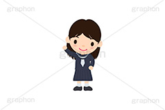 手を振る人,手を挙げる,女子学生,学生,制服,生徒,中学生,高校生,学校,セーラー服,女子,イラスト,キャラクター,人物,ポップ,可愛い,かわいい,カワイイ,挿絵,挿し絵,illustration,POP,girl