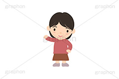 手を振る人,手を挙げる,おばさん,お母さん,中年,イラスト,キャラクター,人物,ポップ,可愛い,かわいい,カワイイ,挿絵,挿し絵,illustration,POP