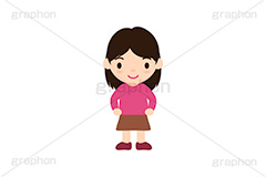 人物キャラクター,女子,女性,イラスト,キャラクター,人物,ポップ,可愛い,かわいい,カワイイ,挿絵,挿し絵,illustration,POP