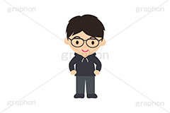 人物キャラクター,メガネ男子,眼鏡,メガネ,男子,イラスト,キャラクター,人物,ポップ,可愛い,かわいい,カワイイ,挿絵,挿し絵,illustration,POP