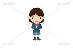 女子学生,学生,制服,生徒,中学生,高校生,学校,ブレザー,女子,イラスト,キャラクター,人物,ポップ,可愛い,かわいい,カワイイ,挿絵,挿し絵,illustration,POP,girl
