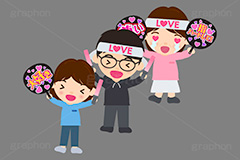 推し活,推し,活動,うちわ,団扇,ペンライト,ブレード,ファン,応援,歓喜,涙,ライブ,ライヴ,コンサート,ハート,オタ芸,推しメン,ファン,アイドル,イラスト,挿絵,挿し絵,illustration,live,heart
