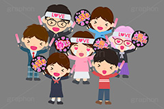 推し活,推し,活動,うちわ,団扇,ペンライト,ブレード,ファン,応援,歓喜,涙,ライブ,ライヴ,コンサート,ハート,オタ芸,推しメン,ファン,アイドル,イラスト,挿絵,挿し絵,illustration,live,heart