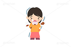 木枯らし,寒い,冬,冬服,防寒,凍える,震え,風邪,手袋,マフラー,中年,女性,おばさん,お母さん,主婦,人物,キャラクター,イラスト,かわいい,カワイイ,可愛い,挿絵,挿し絵,character,japan,snow,winter,illustration