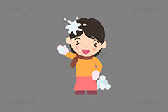 雪合戦,雪,冬,雪玉,寒い,遊び,冬服,防寒,手袋,マフラー,行事,中年,女性,おばさん,お母さん,人物,キャラクター,イラスト,かわいい,カワイイ,可愛い,挿絵,挿し絵,character,japan,snow,winter,illustration