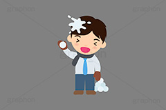 雪合戦,雪,冬,雪玉,寒い,遊び,冬服,防寒,手袋,マフラー,行事,若者,男性,サラリーマン,人物,キャラクター,イラスト,かわいい,カワイイ,可愛い,挿絵,挿し絵,character,japan,snow,winter,illustration