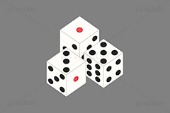 サイコロ,さいころ,ダイス,目,め,運命,運,ゲーム,すごろく,お正月遊び,遊び,振る,ふる,奇跡,幸運,転がす,順番,決める,おもちゃ,玩具,イラスト,挿絵,挿し絵,game,dice,TOY,illustration