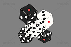 サイコロ,さいころ,ダイス,目,め,運命,運,ゲーム,すごろく,お正月遊び,遊び,振る,ふる,奇跡,幸運,転がす,順番,決める,おもちゃ,玩具,イラスト,挿絵,挿し絵,game,dice,TOY,illustration