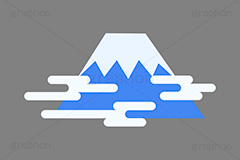 富士山,山,雲,イラスト,ポップ,可愛い,かわいい,カワイイ,挿絵,挿し絵,illustration,POP