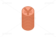 円,円マーク,コイン,マネー,金,お金,経済,景気,投資,貯金,貯蓄,課金,支払,通貨,為替,ゲーム,積む,銅,イラスト,挿絵,挿し絵,yen,coin,money,illustration,game,copper