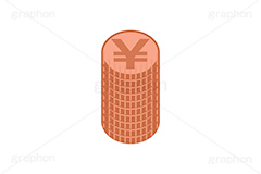 円,円マーク,コイン,マネー,金,お金,経済,景気,投資,貯金,貯蓄,課金,支払,通貨,為替,ゲーム,積む,銅,イラスト,挿絵,挿し絵,yen,coin,money,illustration,game,copper