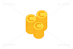 コイン,Cマーク,マネー,金,お金,経済,景気,投資,貯金,貯蓄,課金,支払,通貨,ゲーム,積む,ゴールド,イラスト,挿絵,挿し絵,coin,money,illustration,game,gold