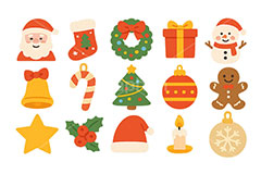 クリスマス・オーナメント,ツリー,クリスマスツリー,オーナメント,サンタ,プレゼント,ジンジャーブレッドクッキー,ジンジャークッキー,柊,ヒイラギ,ひいらぎ,ベル,キャンディー,雪の結晶,結晶,星,靴下,クリスマス,イベント,冬,アイコン,マーク,icon,mark,christmas,winter,event,tree,bell,ornament,santa,present,candy
