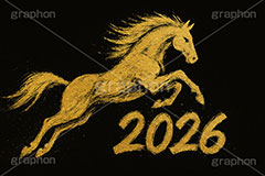 馬イラスト(金粉),金粉,金箔,馬イラスト,午,馬,うま,ウマ,午年,干支,正月,お正月,年賀状,2026午年,2026,午年年賀状,新年,かっこいい,クール,ニューイヤー,アニバーサリー,イラスト,illustration,japan,horse,cool