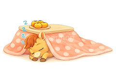 3D馬キャラクター,3D,馬キャラクター,馬イラスト,午,馬,うま,ウマ,かわいい,カワイイ,可愛い,キャラクター,午年,干支,正月,お正月,年賀状,こたつ,うたた寝,寝る,みかん,2026午年,午年年賀状,新年,ニューイヤー,アニバーサリー,イラスト,illustration,japan,horse,cute,character,animation