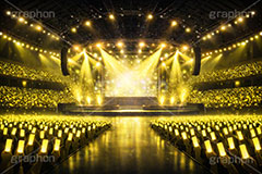 ライブステージ,ステージ,推し,推し活,舞台,ライブ,ライヴ,コンサート,アイドル,シアター,ホール,サイリウム,ペンライト,メンバーカラー,背景,照明,音楽,主役,ミュージック,ライト,スポットライト,イラスト,illustration,light,frame,hall,theater,live,stage,music