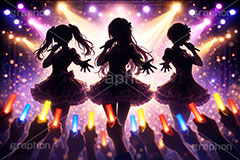 アイドル,かわいい,カワイイ,可愛い,ライブステージ,ステージ,推し,推し活,舞台,ライブ,ライヴ,コンサート,シアター,ホール,背景,照明,音楽,主役,人物,ミュージック,ライト,スポットライト,イラスト,illustration,light,frame,hall,theater,live,stage,music