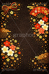 和柄背景,年賀,年賀状,お正月,正月,和柄,花柄,和,和風,派手,豪華,雲柄,波柄,紐,扇子,梅,おめでたい,ひな祭り,雛祭り,ひなまつり,event,japan,AI生成素材