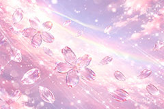 ガラス・ブロッサム,ガラス,ガラス細工,クリスタル,宝石,アクセ,ジュエリー,桜,さくら,サクラ,花見,ブロッサム,春,花,花びら,花弁,背景,キラキラ,イラスト,blossom,spring,flower,glass,jewel